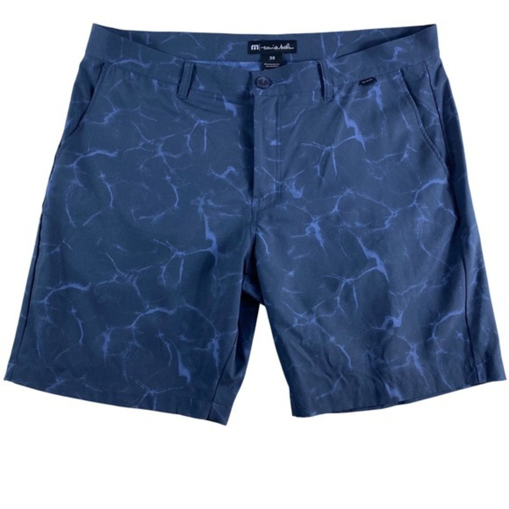 Travis‎ Mathew Mens Size 38 Blue Pattern Golf Shorts Performance